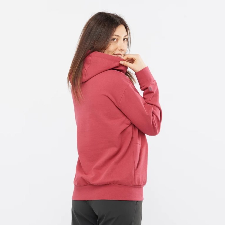 Red Salomon Outlife Logo Summer Women's Sweatshirt | IE RT0346